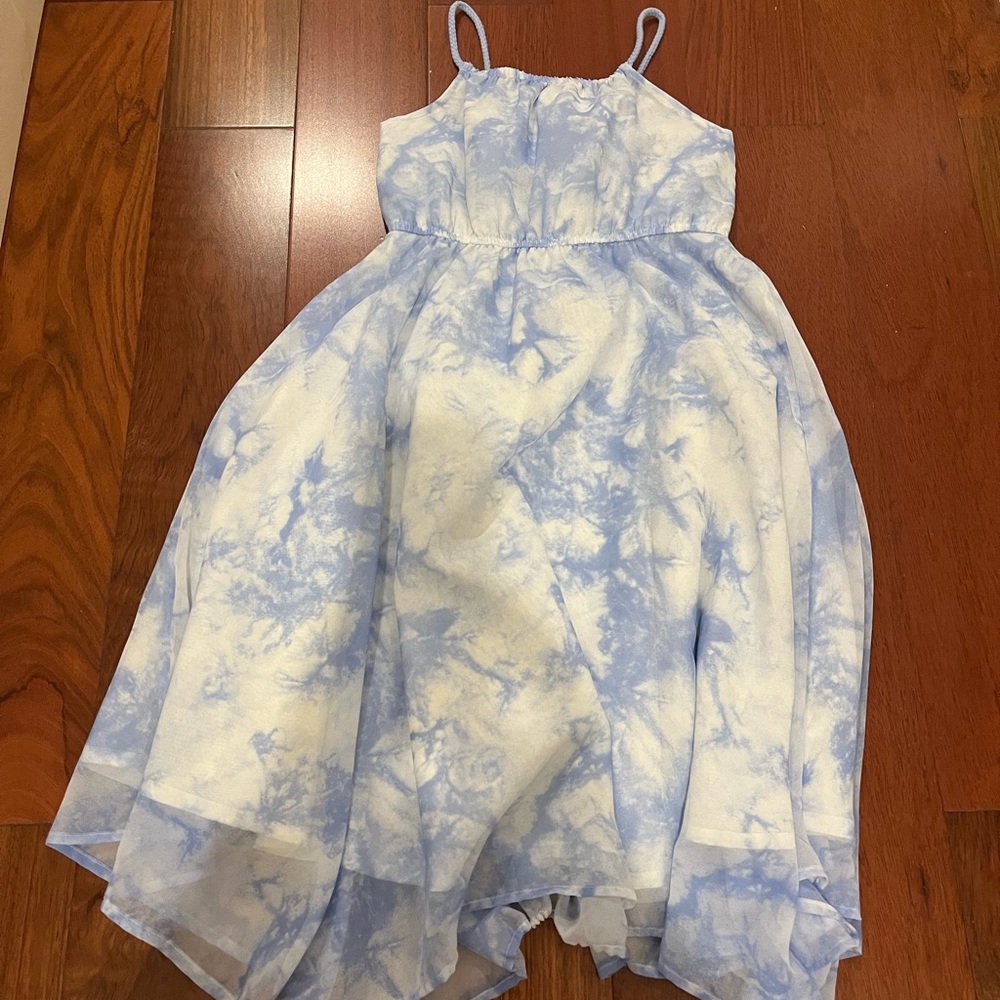 Blue and White Kids Dress